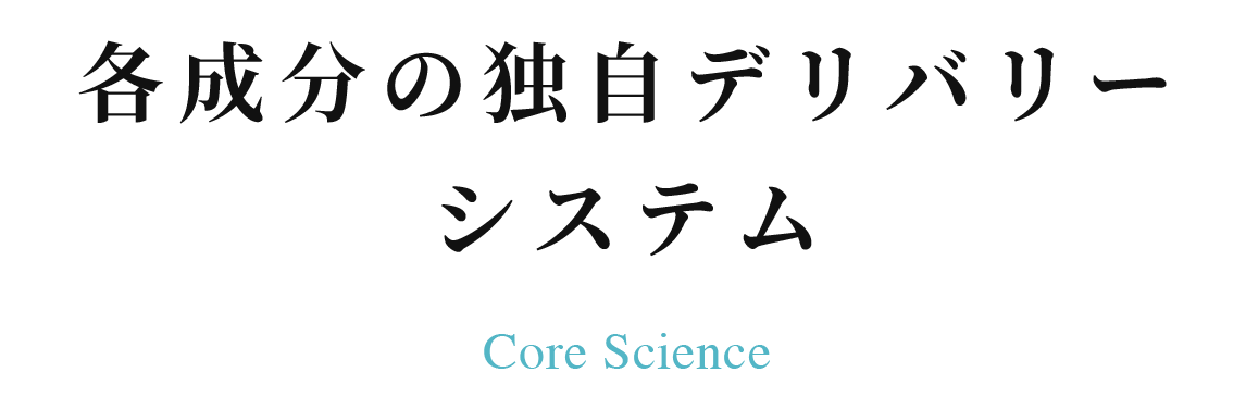 各成分の独自デリバリーシステム